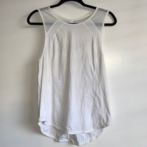 White lululemon mesh back tank top
